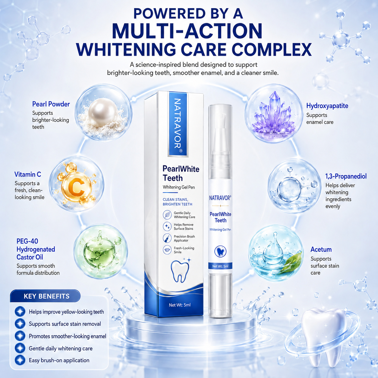 NATRAVOR® PearlWhite Teeth Whitening Gel Pen