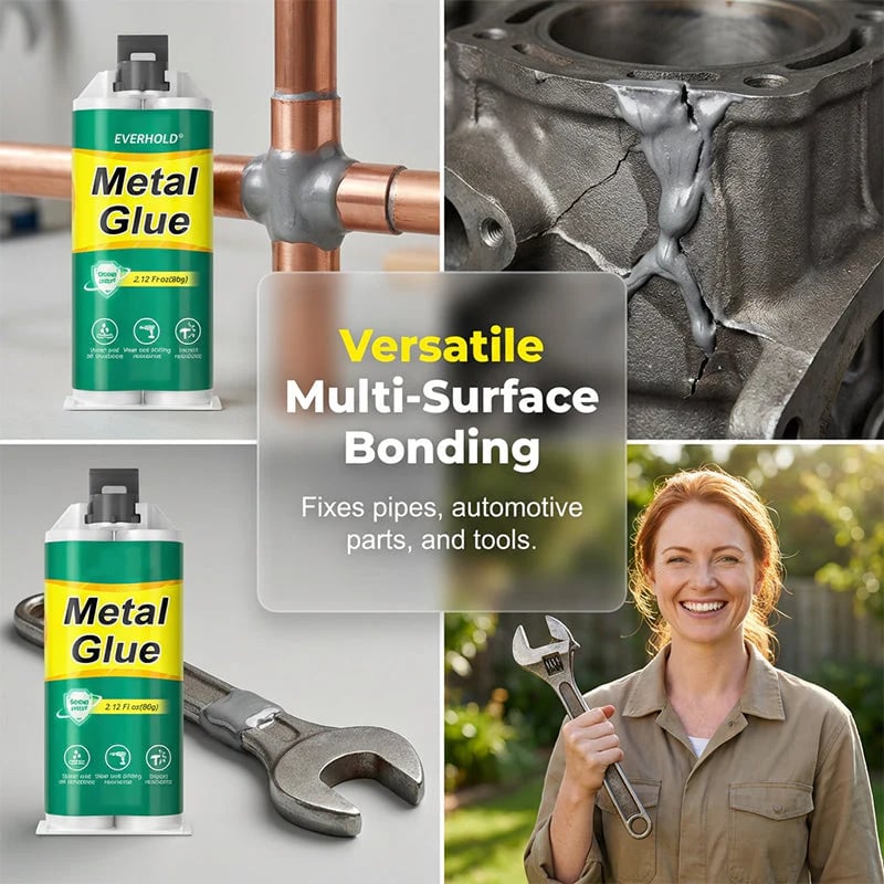 Metal Glue Heavy Duty 60g Strong Putty Epoxy Filler | Metal Repair Glue Heavy Duty for Ceramic Wood Glass Automotive Plumbing DIY Construction Stainless Steel