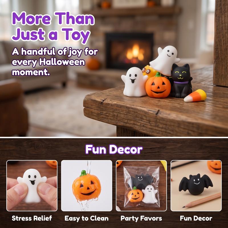 🎃 Halloween Squishies Party Favor Set – 30/60/90PCS Soft Squeeze Toys for Trick-or-Treat & Classroom Rewards