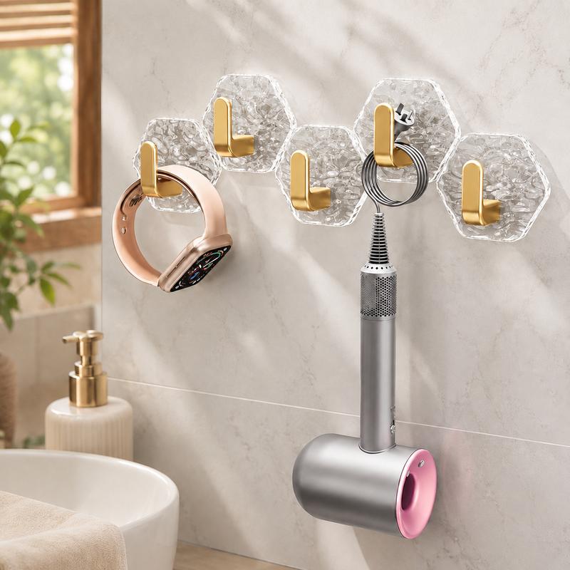 Heavy-Duty Self-Adhesive Hooks – No Drilling, Waterproof & Built to Hold