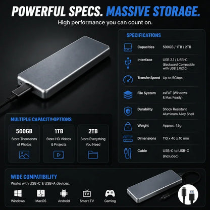 🔥 LAST DAY: 50% OFF – Portable External SSD to Protect Your Photos, Videos & Important Files