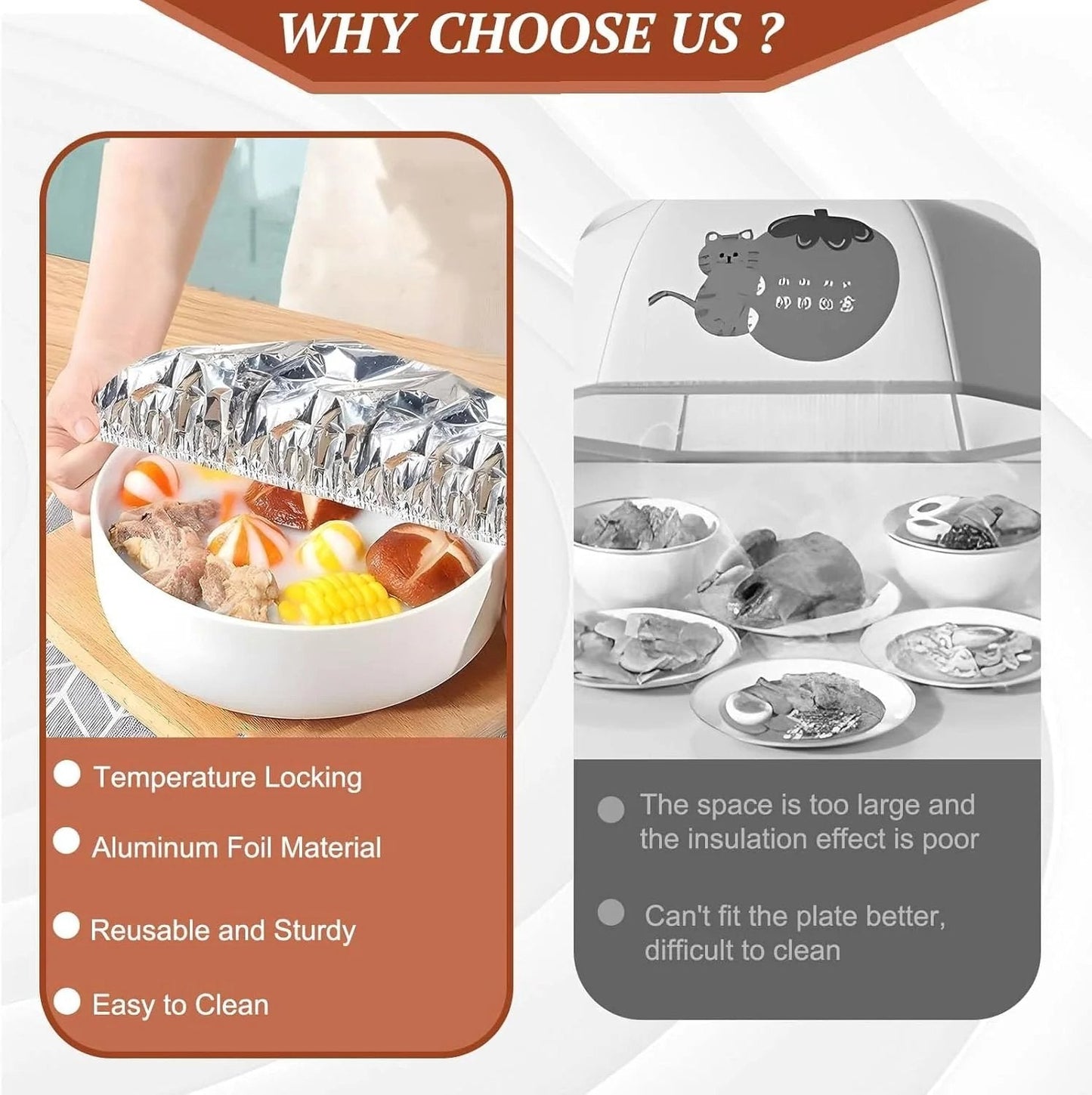 Keep Every Meal Warm Until Everyone Is Ready To Eat - Food-Grade Aluminum Foil Insulation Cover
