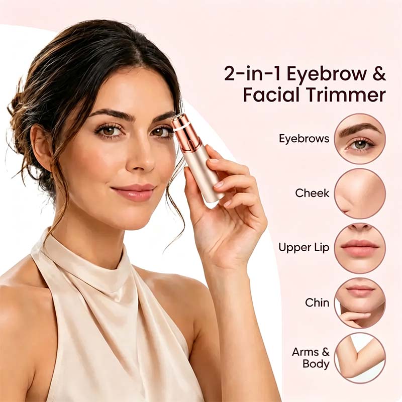 2 in 1 facial & eyebrow hair trimmer for Women,Portable Rechargeable Shaver