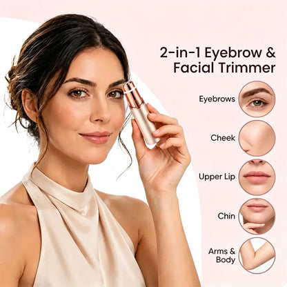 2 in 1 facial & eyebrow hair trimmer for Women,Portable Rechargeable Shaver
