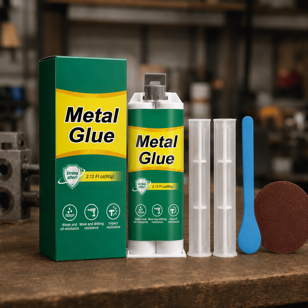 Metal Glue Heavy Duty 60g Strong Putty Epoxy Filler | Metal Repair Glue Heavy Duty for Ceramic Wood Glass Automotive Plumbing DIY Construction Stainless Steel