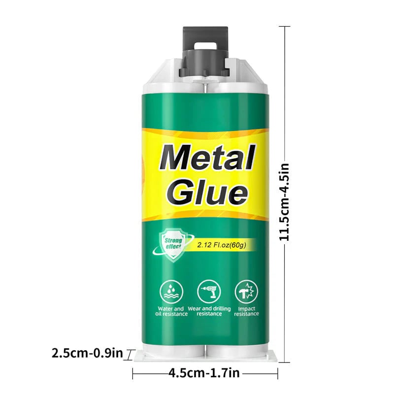 Metal Glue Heavy Duty 60g Strong Putty Epoxy Filler | Metal Repair Glue Heavy Duty for Ceramic Wood Glass Automotive Plumbing DIY Construction Stainless Steel
