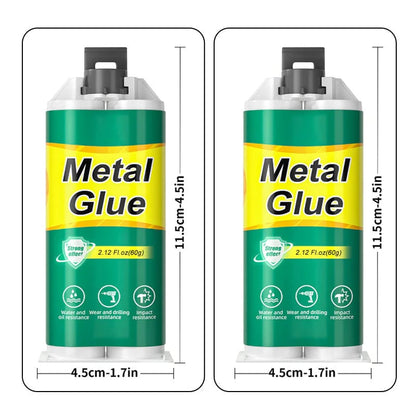 Metal Glue Heavy Duty 60g Strong Putty Epoxy Filler | Metal Repair Glue Heavy Duty for Ceramic Wood Glass Automotive Plumbing DIY Construction Stainless Steel