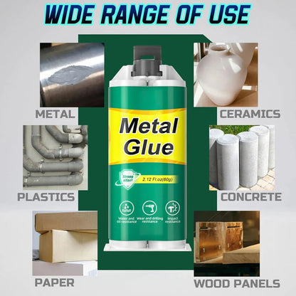 Metal Glue Heavy Duty 60g Strong Putty Epoxy Filler | Metal Repair Glue Heavy Duty for Ceramic Wood Glass Automotive Plumbing DIY Construction Stainless Steel