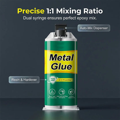 Metal Glue Heavy Duty 60g Strong Putty Epoxy Filler | Metal Repair Glue Heavy Duty for Ceramic Wood Glass Automotive Plumbing DIY Construction Stainless Steel